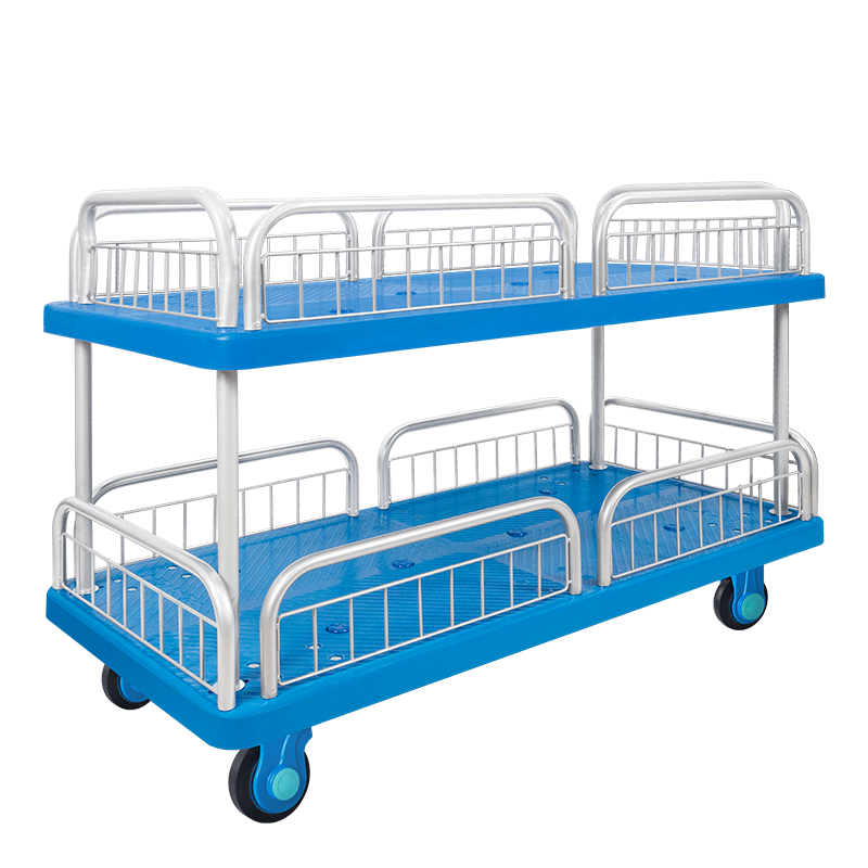 Double-Layer Plastic Hand Trolley